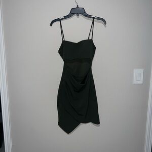 Olive Green Dress with bra padding and middle cut out Windsor Medium